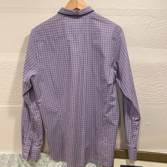 Ted baker purple and black plaid button down - Picture 5 of 6